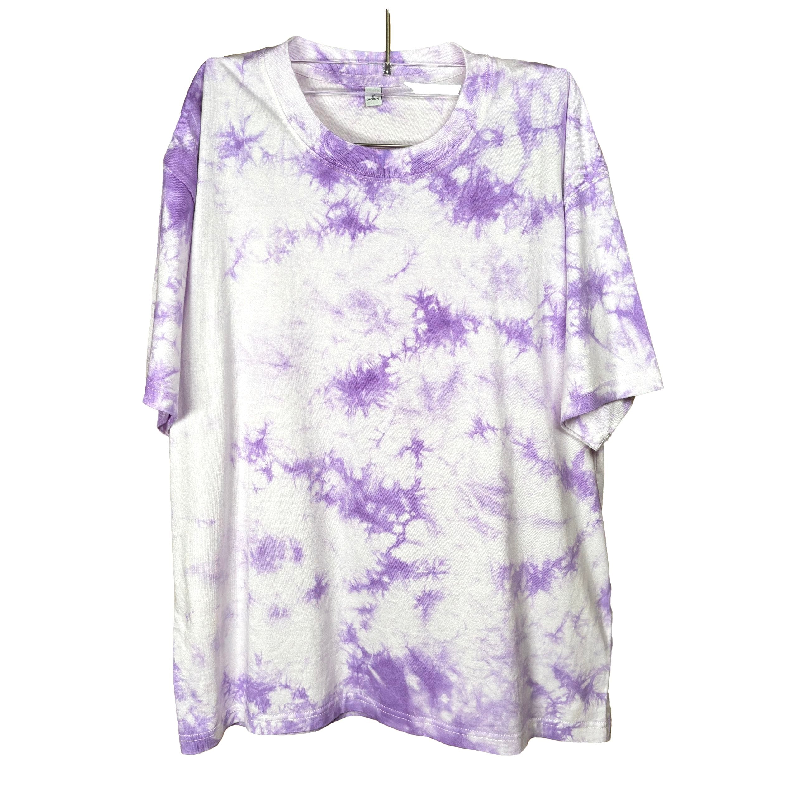 Purple Tie Dye T-Shirt | 100% Cotton Oversized Tee