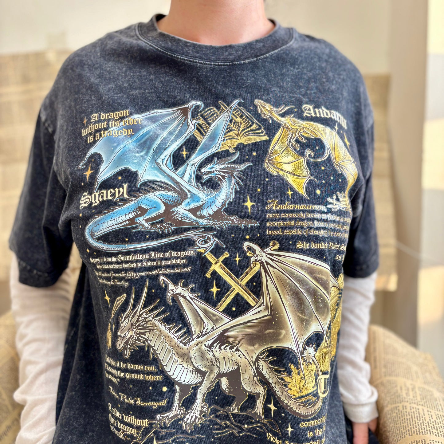 Fourth Wing Dragon Comfort Colors Shirt