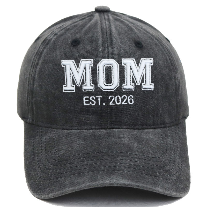 Custom Mom Dad Hat 3D Embroidered with Est Year Baby Announcement Gift
