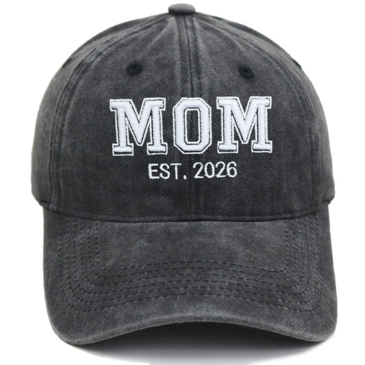Embroidered 2026 Mom and Dad Baseball Caps Vintage Style Caps Unisex