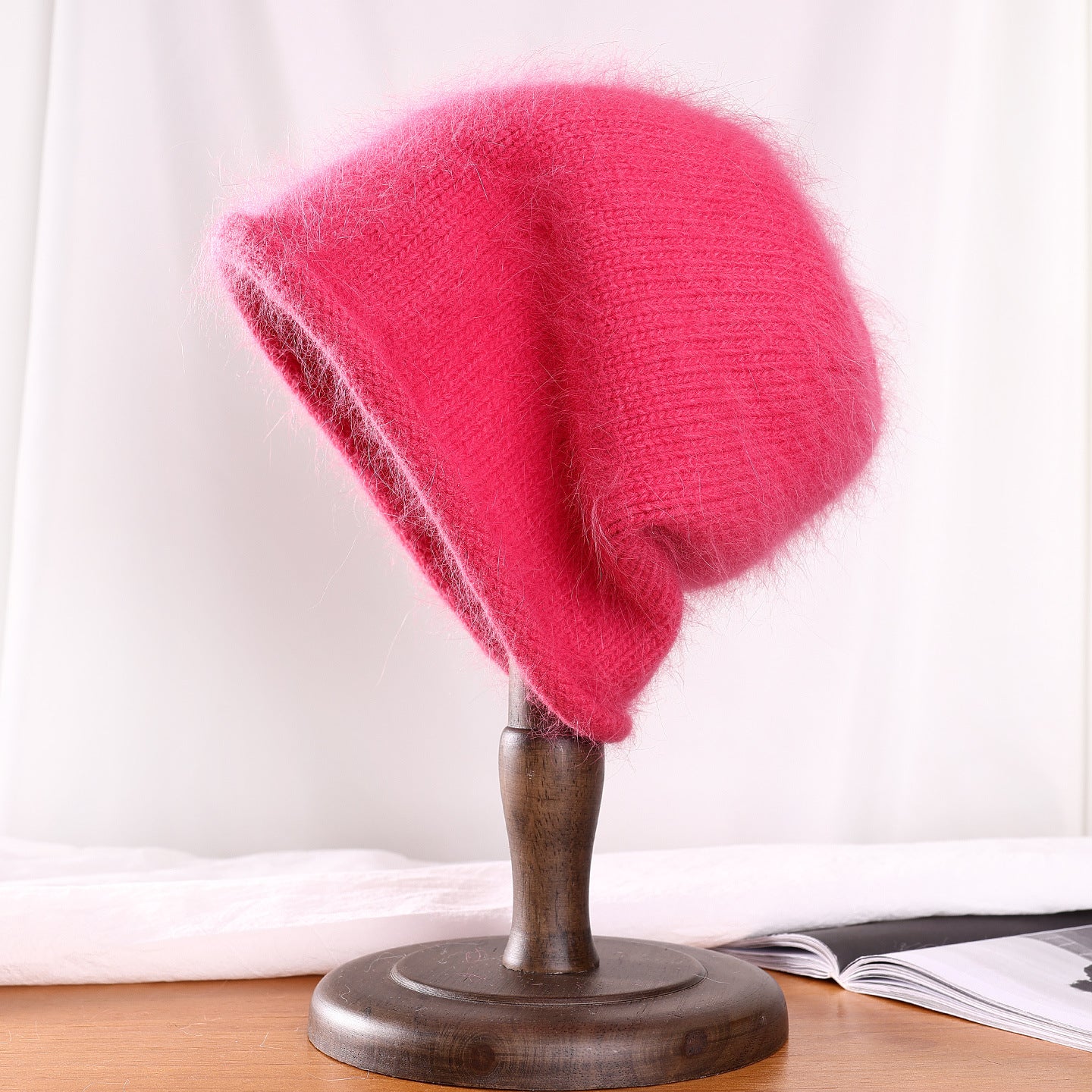 Angora knitted Slouchy Hat Extra Warm Winter Hat