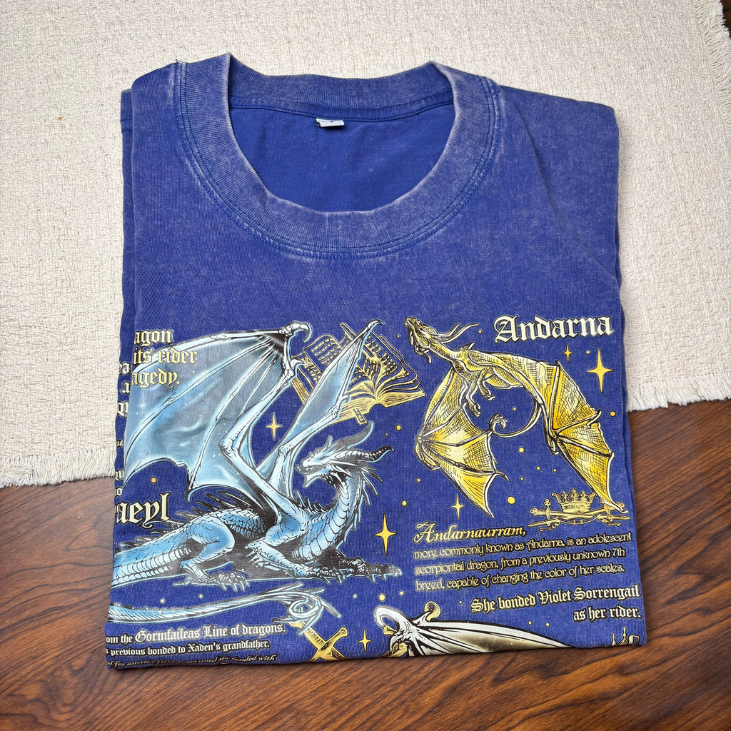 Vintage Washed Dragon Graphic T-Shirt
