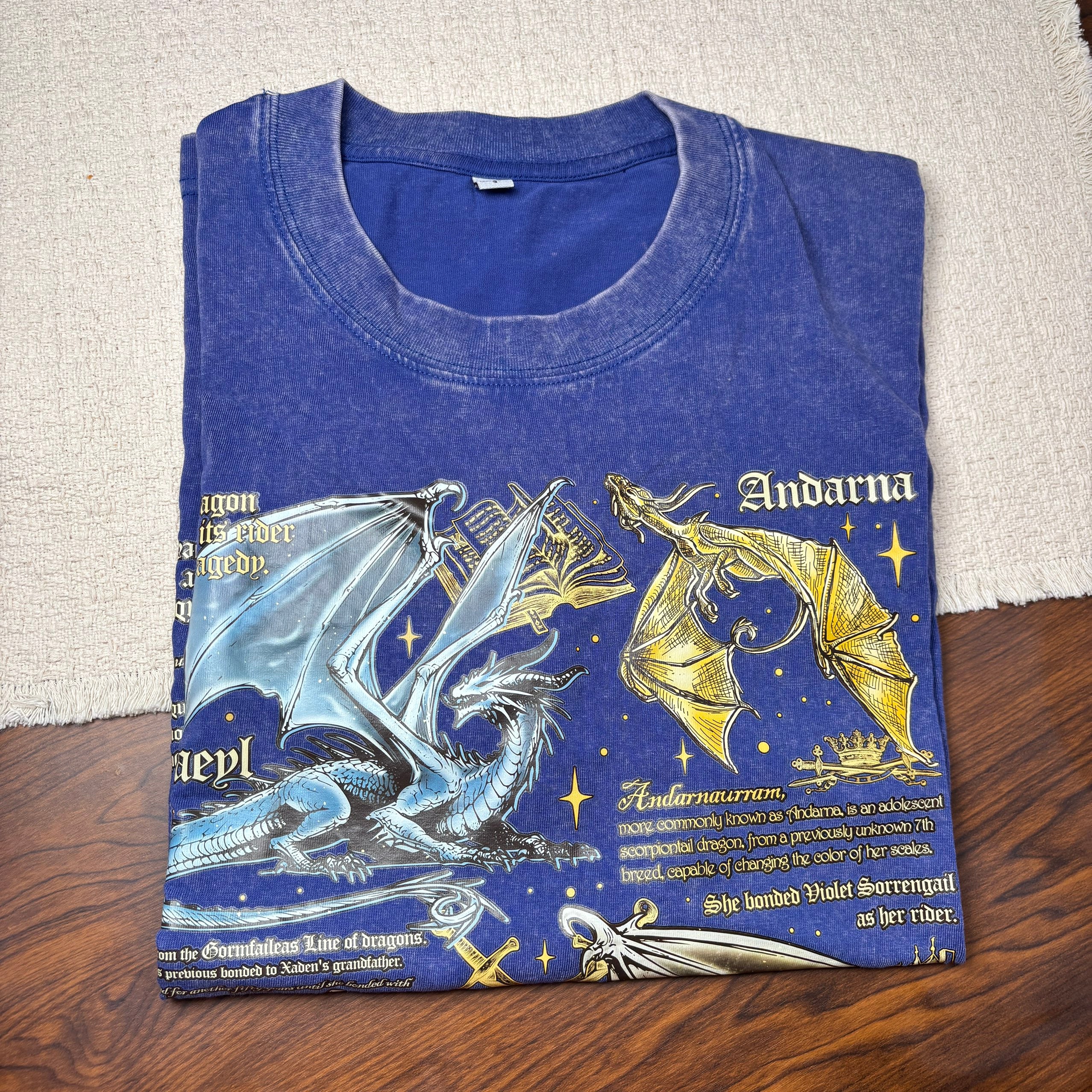 Vintage Washed Dragon Graphic T-Shirt