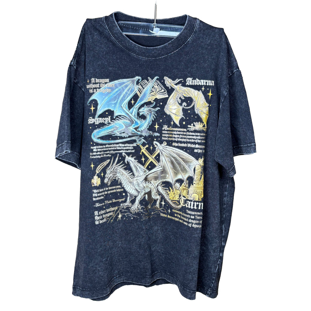 Vintage Washed Dragon Graphic T-Shirt