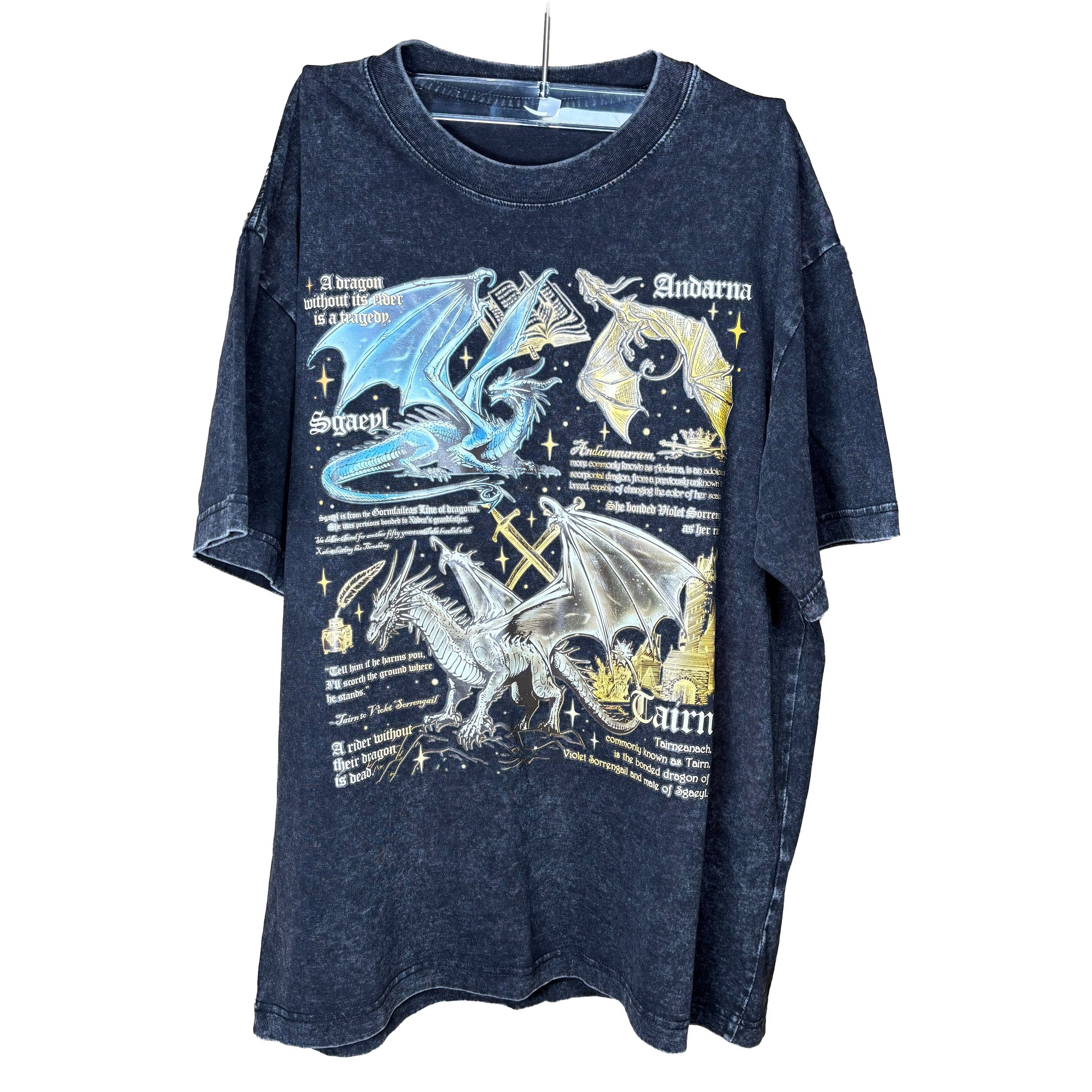 Vintage Washed Dragon Graphic T-Shirt