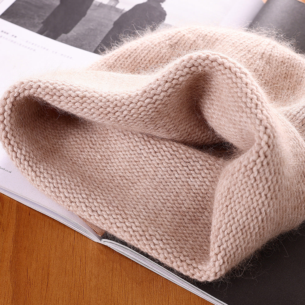 Angora knitted Slouchy Hat Extra Warm Winter Hat