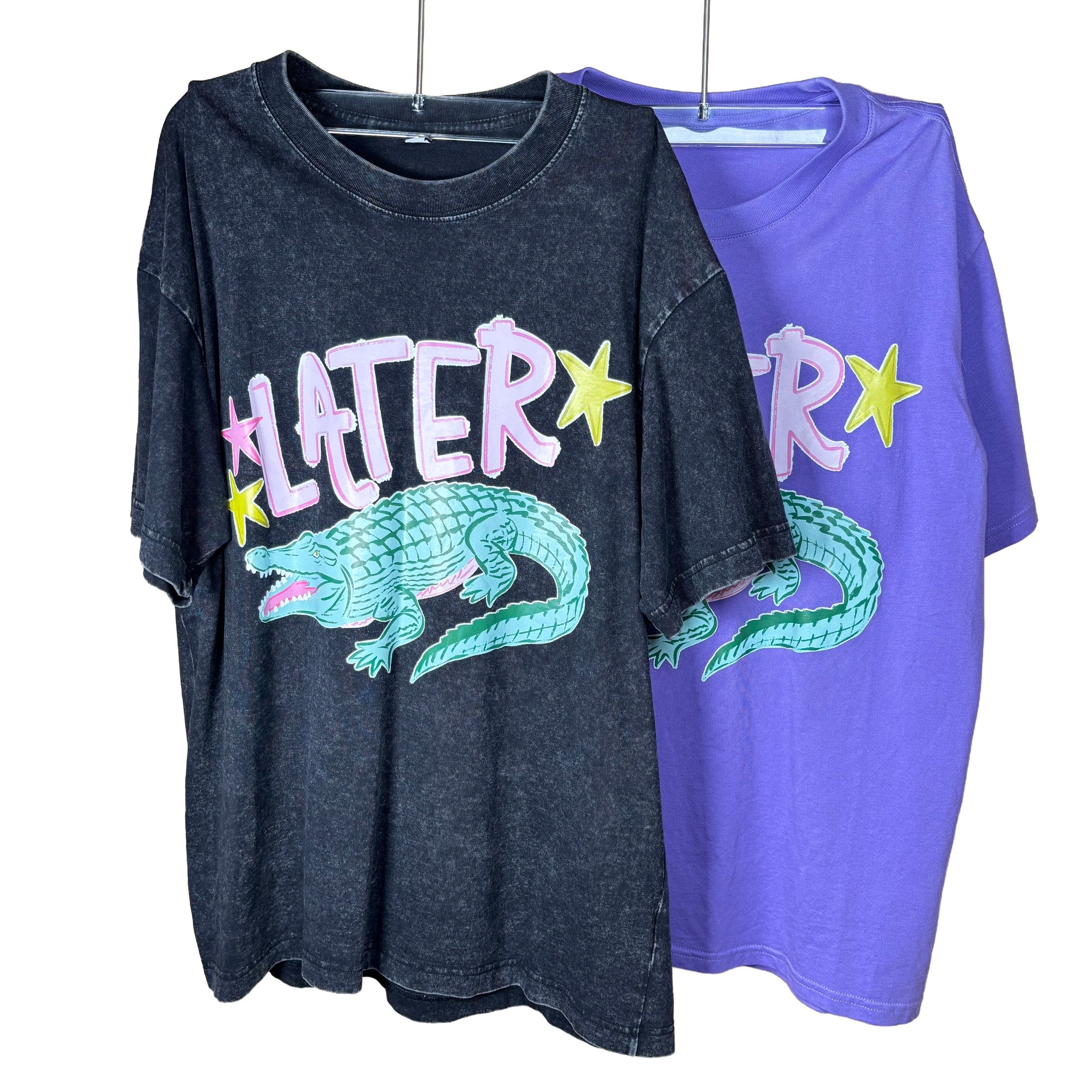 Later gator shirt,Vintage Washed 100% Cotton Graphic Tee
