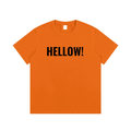 HELLOW! Orange Graphic T-Shirt | Funny Cotton Tee for Women & Men