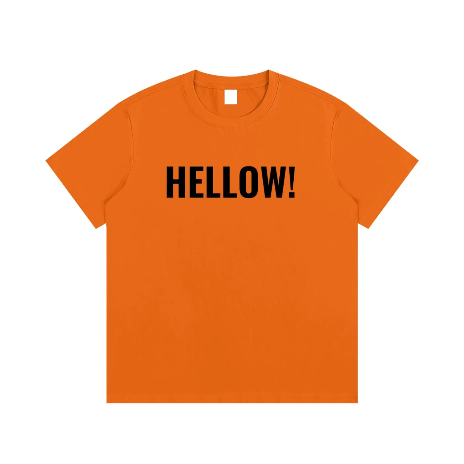 HELLOW! Orange Graphic T-Shirt | Funny Cotton Tee for Women & Men