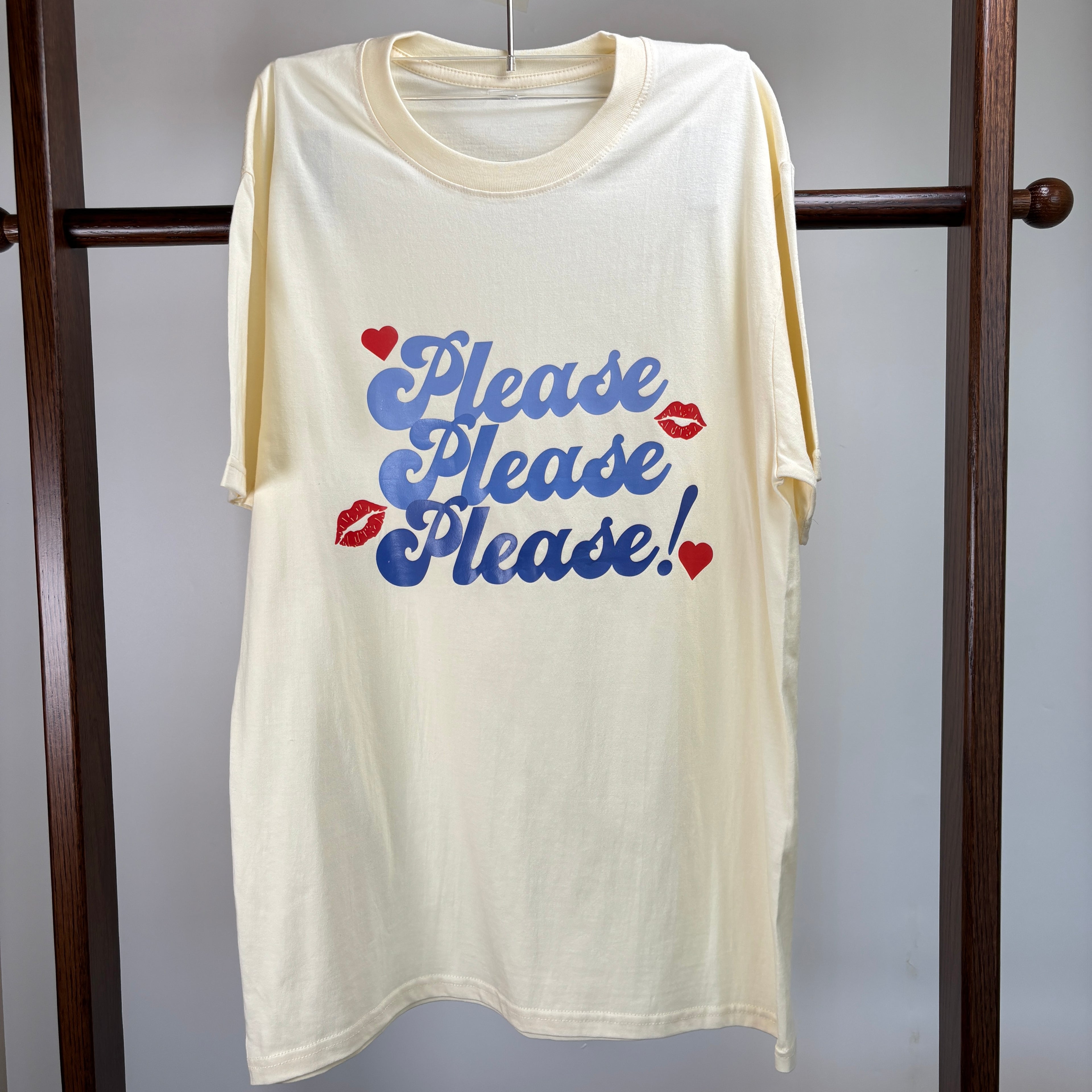 cute please please please t-shirt for women