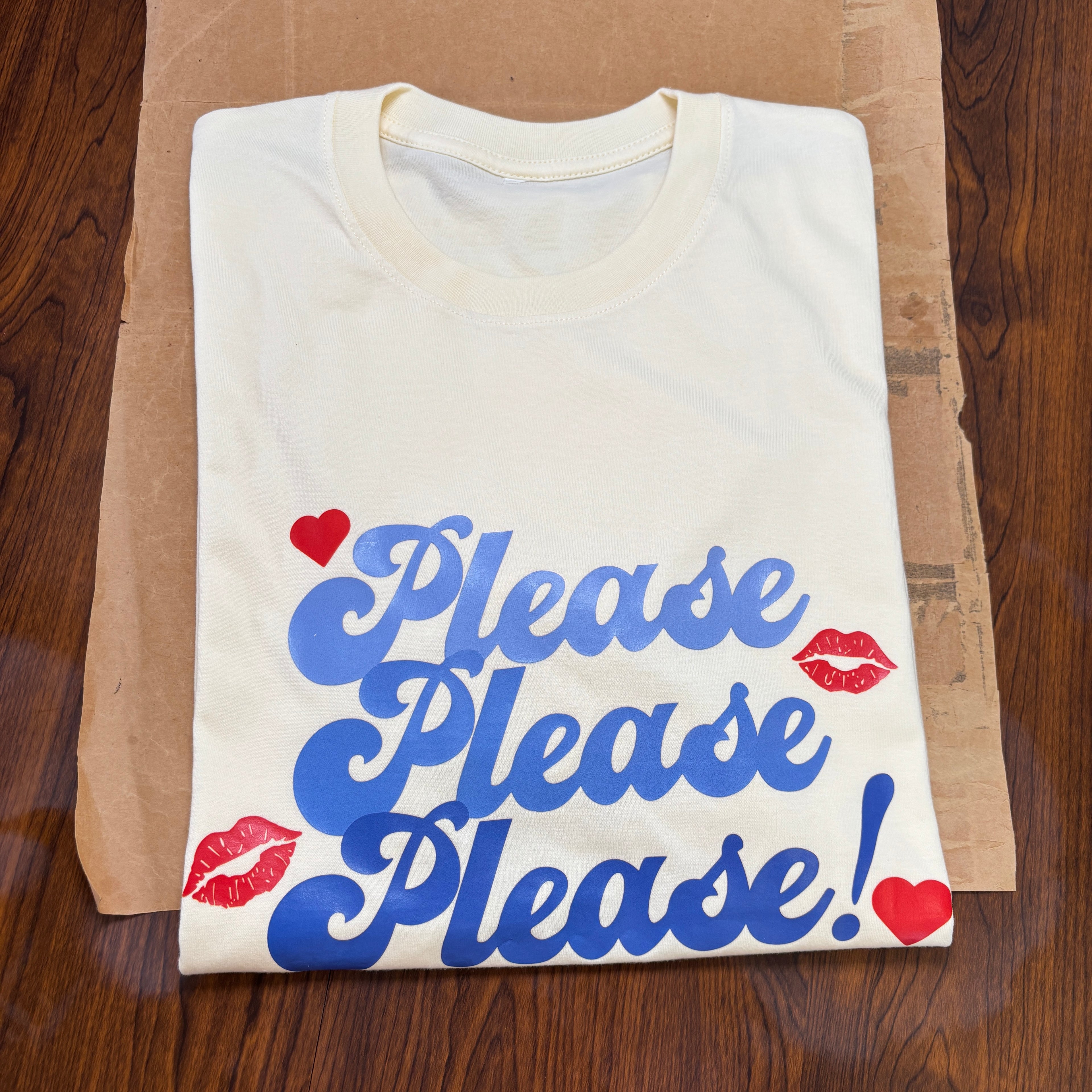 cute please please please t-shirt for women