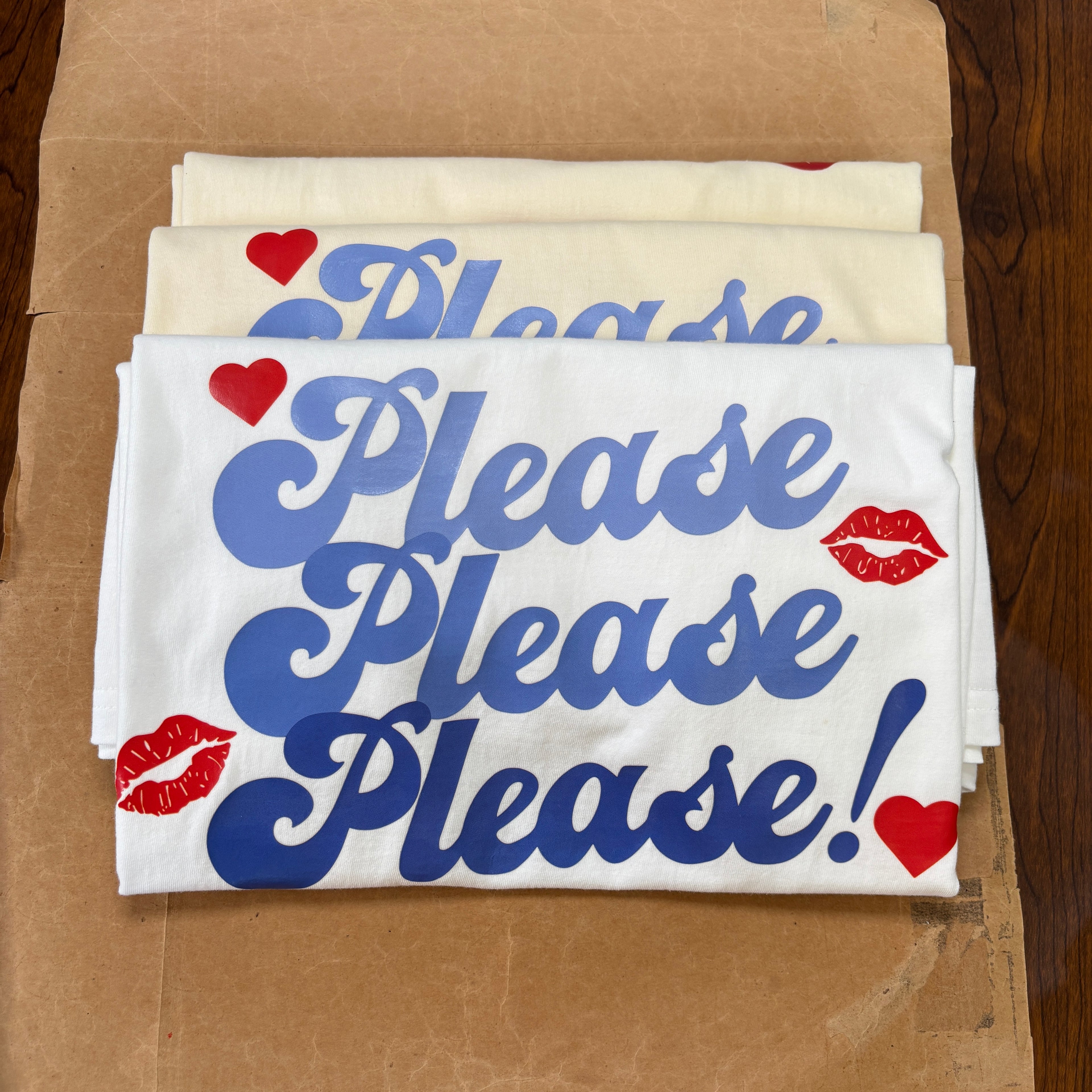 cute please please please t-shirt for women