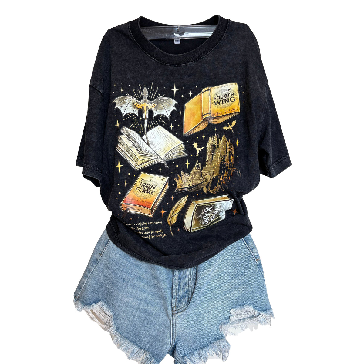 Fourth Wing washed graphic Shirt, Bookish Gift for Readers
