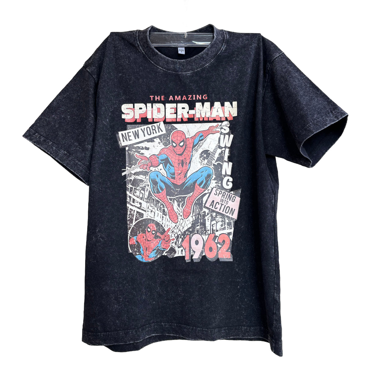 the amazing spideman vintage washed tshirt unisex