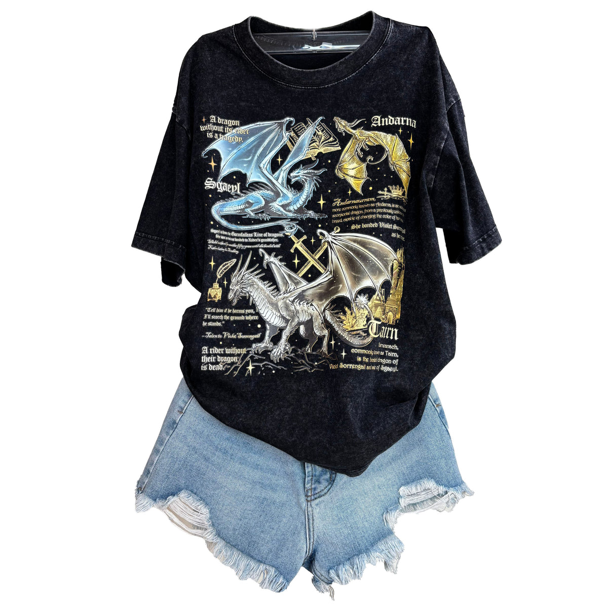 Fourth Wing washed graphic Shirt, Bookish Gift for Readers