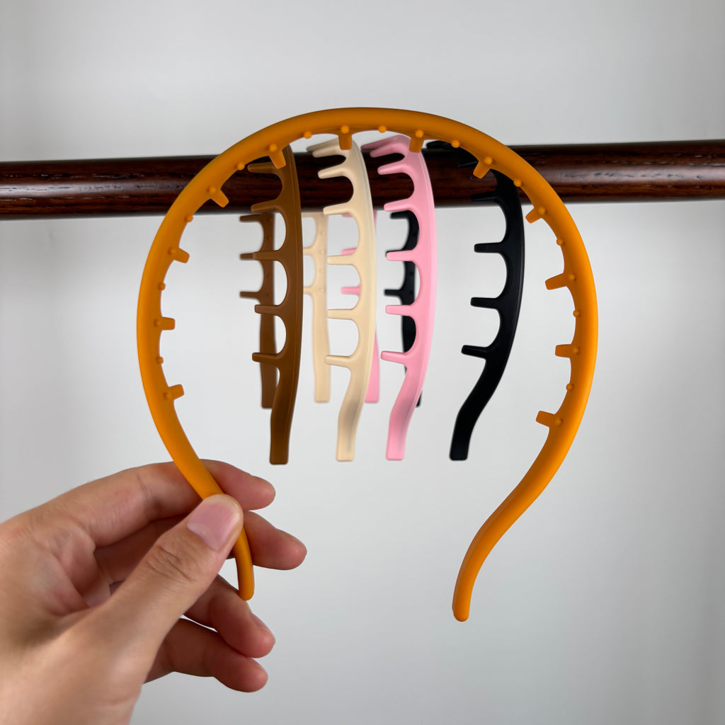 Silicone Comb Headbands for Women Non Slip, No Headache Soft Headband with Teeth
