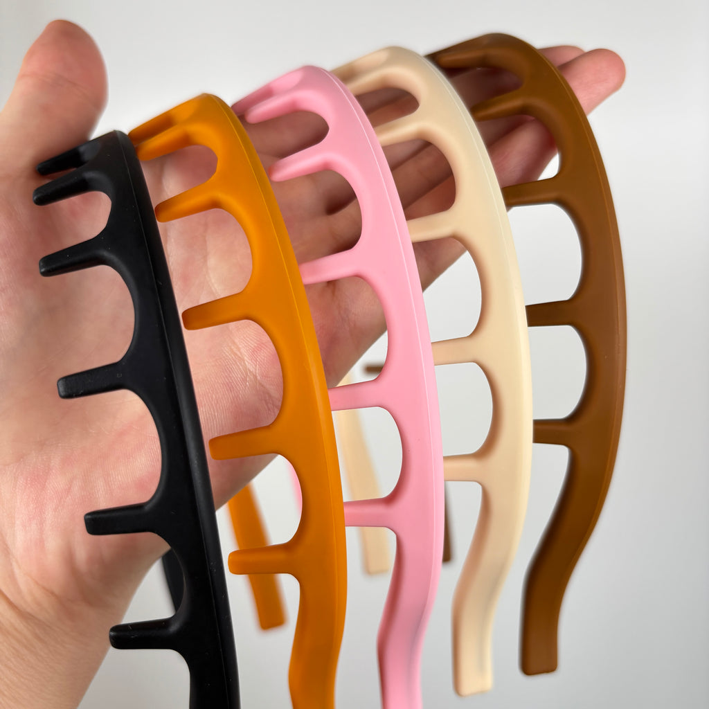 Silicone Comb Headbands for Women Non Slip, No Headache Soft Headband with Teeth