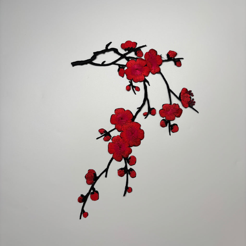 Cherry Blossom iron on Patches for Backpack,Jackets, Bags & DIY Crafts