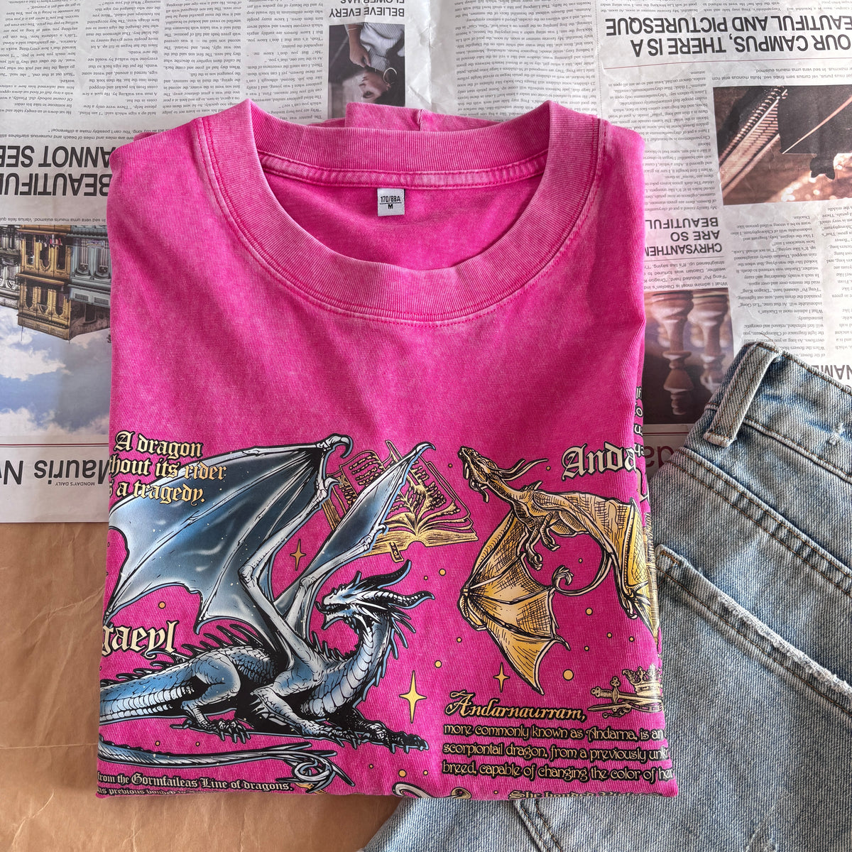 Fourth Wing washed graphic Shirt, Bookish Gift for Readers