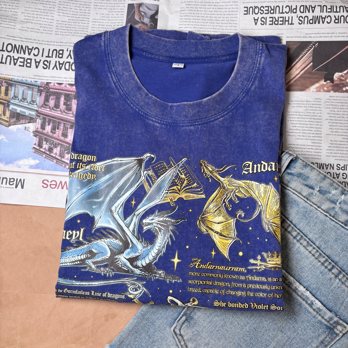 Fourth Wing washed graphic Shirt, Bookish Gift for Readers