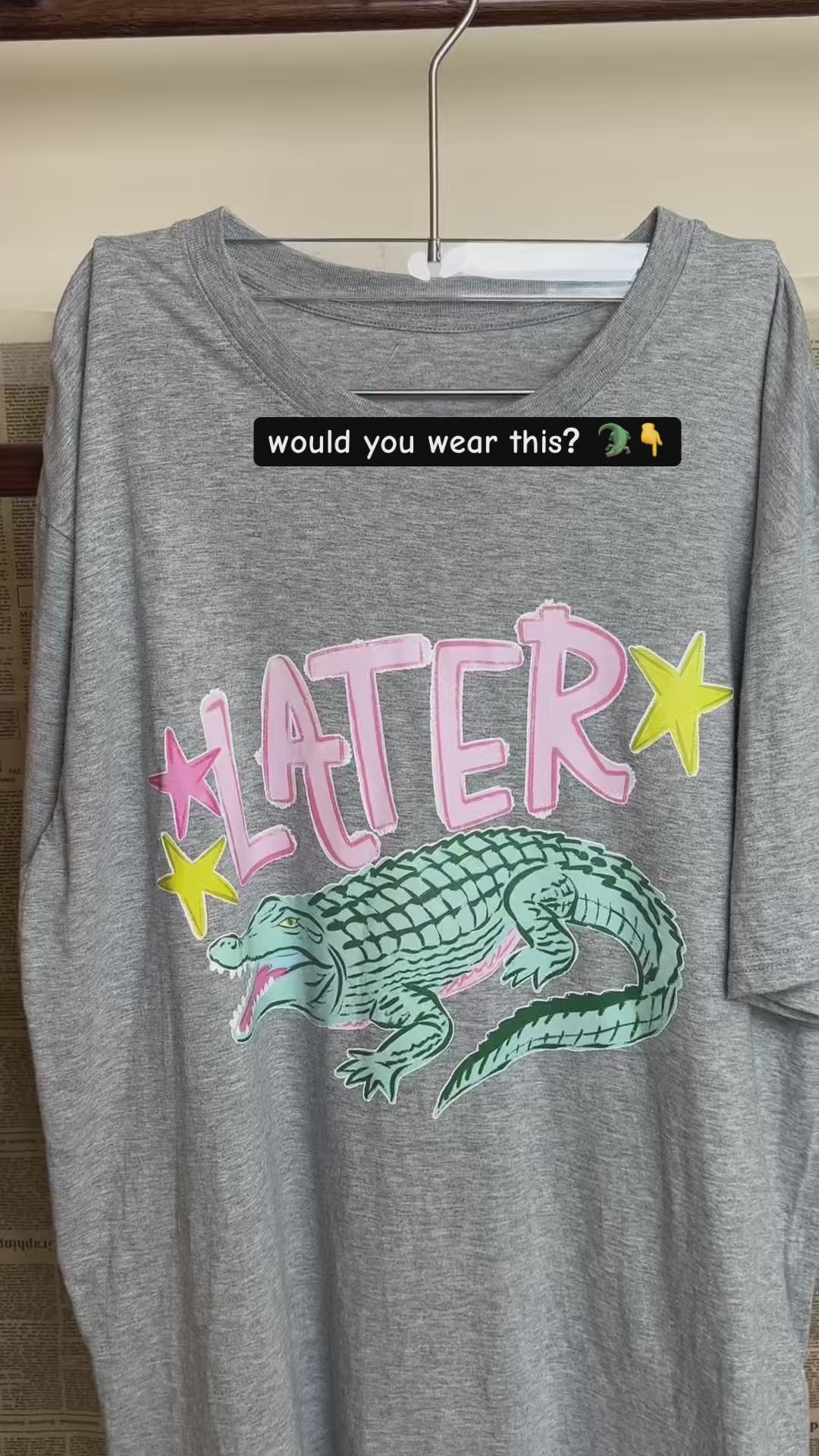Later gator grey shirt Funny Graphic Tee