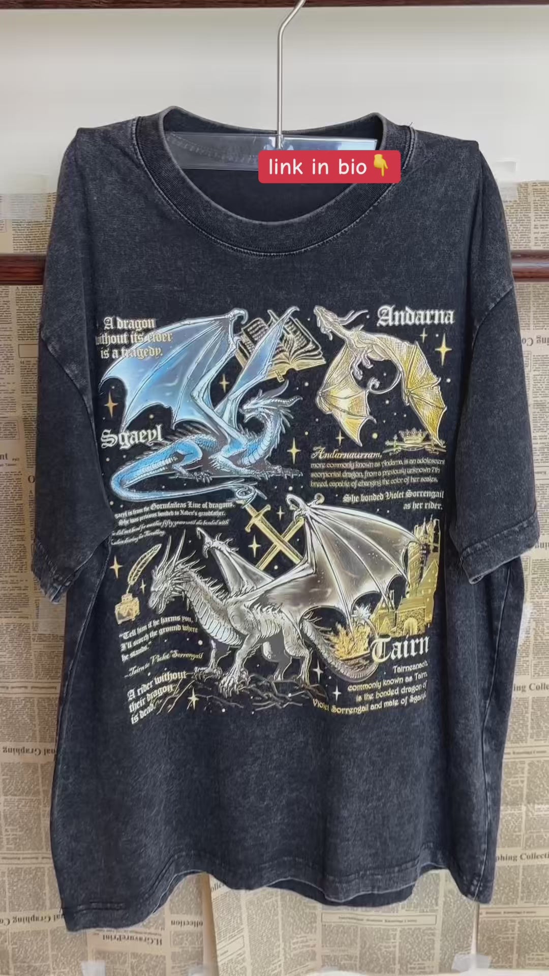 Dragon rider washed cotton shirt